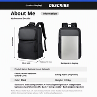 Sac à dos pour ordinateur portable au design ergonomique, sac à dos d'affaires robuste pour les voyages d'affaires et les activités de plein air