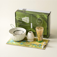 Ensemble de matcha japonais personnalisé avec logo, 7 pièces, bol en céramique de 500 ml, fouet en bambou, cuillère à thé, accessoires pour la préparation du thé, qualité alimentaire