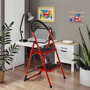 Échelle pliante en acier pour <span class=keywords><strong>la</strong></span> maison, design industriel moderne, 5-6 marches, capacité de charge de 150 kg - Product Image 2