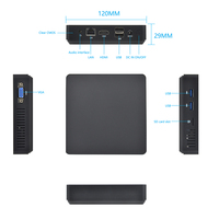 Mini PC sin ventilador de bajo precio con Intel Celeron J3355 2,0 GHz/2,5 GHz Quad-Core DDR4 RAM Sistema de POS de pantalla dual Mini computadora barata