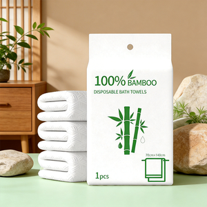 Serviettes de bain jetables en <span class=keywords><strong>tissu</strong></span> non tissé épais et absorbant, sans peluches, pour hôtels et maisons d'hôtes - Product Image 3