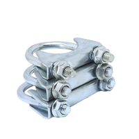 Collier de serrage métrique pour tuyau d'échappement en acier au carbone galvanisé, compatible OEM, pour fixation droite