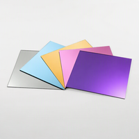 Feuilles de miroir en acrylique PMMA auto-adhésives modernes de haute qualité, résistantes aux UV, 6 mm, design flexible sans cadre, découpe sur mesure