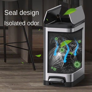 Fabricante Sala de estar Hogar Cocina de gran capacidad Baño Touchpad de pie Ecológico Desodorante prensado Tapa <span class=keywords><strong>Basura</strong></span> - Product Image 3