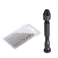 Perceuse manuelle DIY pour modèle en résine acrylique de Chine, 49 pièces, jeu de forets miniatures noirs pour le perçage de la maçonnerie