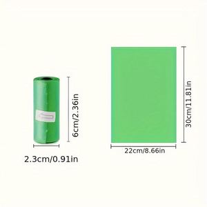 Sacs à déjections canines à motif patte de dessin animé, 50/300/600 pièces, couleur aléatoire, étanches, fournitures d'élimination des déchets pour animaux de compagnie - Product Image 2