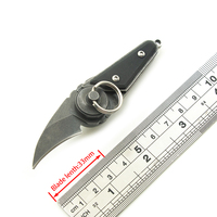 Couteau pliant porte-clés haute dureté, portable, pour camping et chasse, plaqué noir, acier 3CR13, manche G10, pour usage extérieur