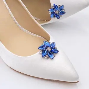 Rhinestone Flower Shoe Buckle Clip Flat Shoe Accessories Shoe Clips Flower