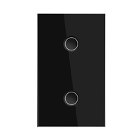 Interrupteur mural intelligent WIFI US en verre trempé, tactile, 1/2/3/4 gangs, sans fil neutre, commande à distance par application, compatible Google Alexa