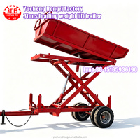 Zuidoost-Azië Hot Sale 3 Ton Hydraulische Kipper Aanhangwagen Trekker Gemonteerde Achterkant-Kiepende Boeren Aanhangwagen