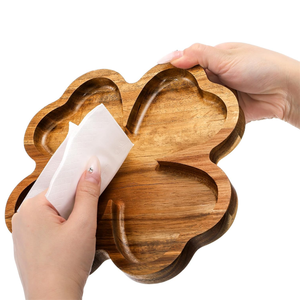 <span class=keywords><strong>Plateau</strong></span> de service en bois d'acacia de 8 pouces pour snacks, fromages, sushis et charcuteries – Petit format, prix abordable - Product Image 4