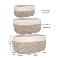Vente chaude ménage neatening organisateur à la main couture coton corde salle de bain panier de rangement pour jouets serviette cosmétique