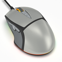 Gris Gaming Mouse Software Computadora Oficina Ratones Óptico PC Laptop Tablet Ergonómico Ratón con cable