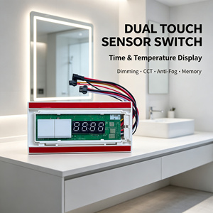 12V 60W Induktiver Schalter für Smarte Badezimmerspiegel mit Einfarbiger Dimmung, Beschlagfrei-Funktion und Zeit- und Temperaturanzeige - Product Image 4