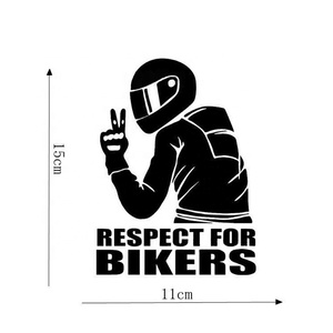 Adesivo per finestrino auto rispetto per il modello motociclista motociclista impermeabile - Product Image 1