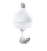 Ampoule E27 avec caméra IP sans fil WiFi, vision nocturne, caméra de sécurité domestique
