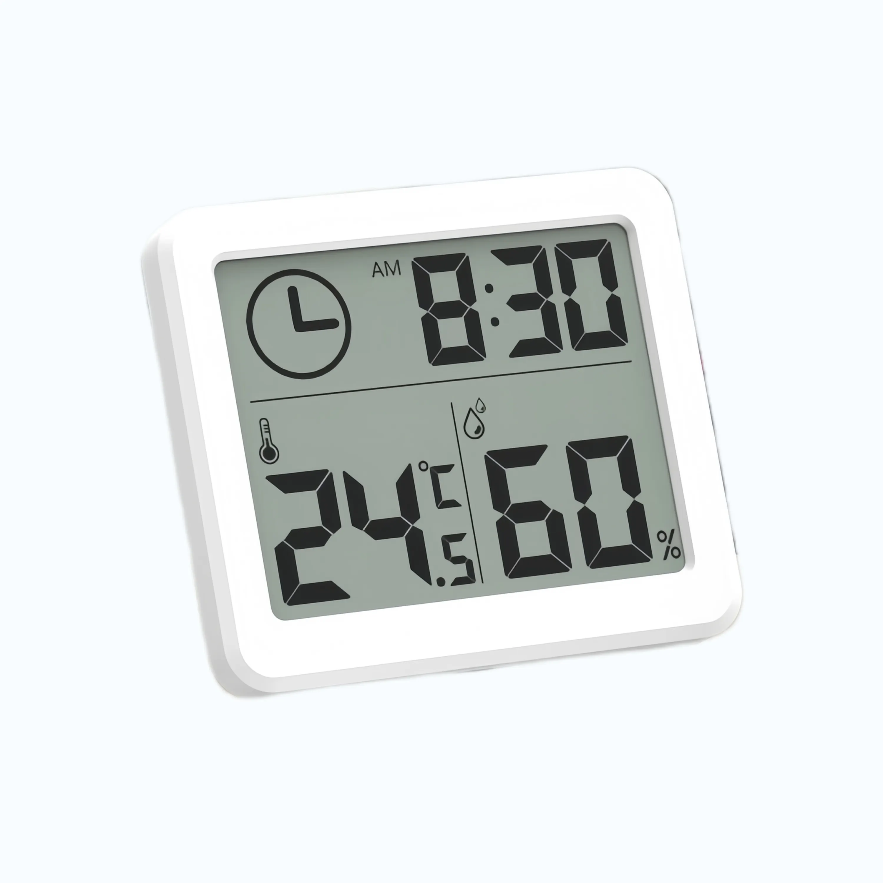 Grand écran lcd 3.2 pouces thermomètre numérique multifonction hygromètre automatique électronique température humidité moniteur horloge