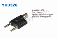 Connecteur banane double 4 mm de haute qualité avec connecteur BNC femelle, borne de connexion miniature noire 12 V en cuivre nickelé