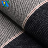 Tela Denim Selvedge de 12.5 oz, Ligeramente Elástica, Tela Denim Selvedge Cruda para Jeans, Tela Denim de Alta Calidad en Rollo, Azul Oscuro, Tejido Twill