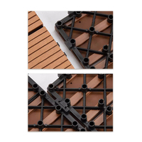 La tuile de terrasse en bois réglable prend en charge le piédestal de plancher en plastique de bois extérieur imperméable avec le système augmenté de poutrelle