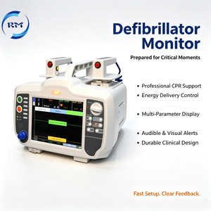 Défibrillateur portable biphasique avec moniteur <span class=keywords><strong>AED</strong></span>, enregistreur ECG, surveillance SpO2 et NIBP pour situations d'urgence (usage public) - Product Image 1