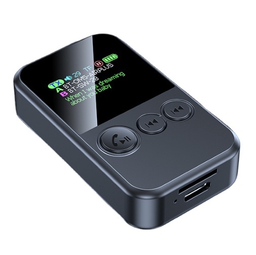 Color Screen Adapter Blue-tooth 5.4 Portable MP3 Player Supports TF Card Lossless Audio Receiver Transmitter One to Two