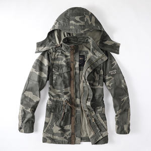 Nouvelle arrivée 2026, veste de sport d'hiver pour homme en coton lavé de haute qualité, coupe-vent, style varsity, camouflage, moto, longue - Product Image 2