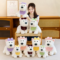 Peluche Westie de haute qualité, populaire, en stock, vente en gros, idéale comme cadeau de Noël ou de la Saint-Valentin pour adolescents et enfants