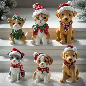 Bsci Nhà Máy Nhựa Mèo Cây Giáng Sinh Trang Trí Với Giáng Sinh Hat Treo Kỳ Nghỉ Mèo Đồ Trang Trí - Product Image 4