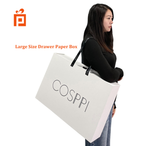 Tùy Chỉnh Sang Trọng Thêm Lớn Gấp Phù Dâu Quần Áo Áo Cưới Gown Quà Tặng Hộp Cứng Lớn Màu Trắng Vuông Bao Bì Hộp Cho Váy Cưới - Product Image 3