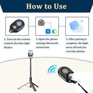 Hot Sale Wireless BT Self-timer Support Remote Camera Remote <b>Control</b> Mobile <b>Phone</b> Camera Shutter - Product Image 4