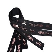 Ruban en satin personnalisé à double face avec logo, vente en gros, ruban décoratif de Noël pré-noué, 100% polyester