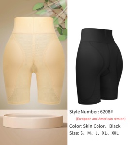 High Waist Mesh Shapewear Shorts for Women Tummy Control Butt Lifter Body Shaper with Removable Pads Invisible Underwear