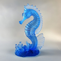 Boîtes cadeaux hippocampes en cristal personnalisées avec logos sculptés à la main Décoration intérieure Ornement Autres objets artisanaux en cristal