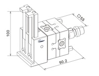 Vente chaude HPEDM HE-W06579 montage charmilles robofil 290 fil edm pièces rotatif pendule étau 0-100 unoset