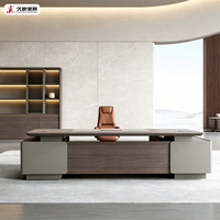 Meubles de bureau JIUSHUN, bureau de direction, bureau de patron, bureau de luxe en forme de L pour le bureau