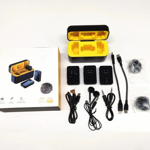 Professionelles Studio-<span class=keywords><strong>Video</strong></span> 4-Mikrofon Omnidirektionales SX13 Drahtloses Mikrofonset SX12 Ansteckmikrofon für iPhone Android Live-Stream - Product Image 2
