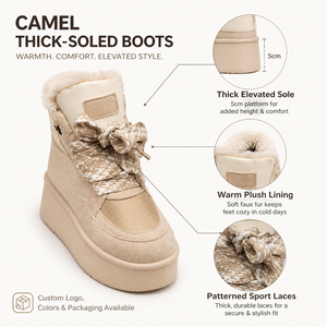 Bottes d'hiver pour femmes en gros, bottes <span class=keywords><strong>de</strong></span> <span class=keywords><strong>neige</strong></span> à plateforme doublées <span class=keywords><strong>de</strong></span> fourrure, baskets chaudes en daim <span class=keywords><strong>de</strong></span> haute qualité, approvisionnement direct usine - Product Image 3