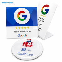 Support de table en acrylique transparent NFC pour avis Google – Affichez vos avis en tapant sur le panneau