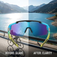 Lunettes de soleil polarisées sport UV400, verres TAC, monture PC, pour cyclisme, conduite, pêche, randonnée, fournisseur OEM