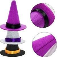 Mini chapeau Iittle poupée accessoires bricolage bouteille de vin décoration fête décoration accessoires magique sorcière chapeau