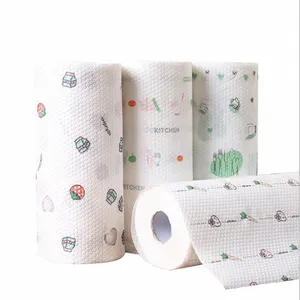 Dry Tissue of Kitchen Towels with 50pcs a Roll Dry Paper Wipes for Cleaning