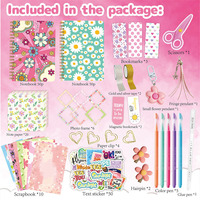 Kit de journal de bricolage pour filles ensemble de papeterie personnalisé ensemble de fournitures de scrapbooking et d'agenda kit de bricolage d'art de journalisation pour enfants