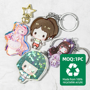 Portachiavi Personalizzato in Acrilico Trasparente con Cartoni Animati e <span class=keywords><strong>Anime</strong></span>, Leggero, per Regali Promozionali - Product Image 1