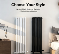 Radiateur décoratif vertical/horizontal SL50 en acier, colonne design, radiateur à eau chaude moderne pour chauffage central résidentiel