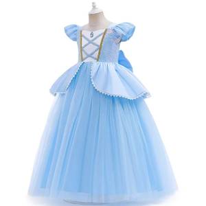 Nouvelle robe en tulle bouffante avec petites manches volantées pour filles, costume de princesse pour Halloween, cosplay, fête - Product Image 4