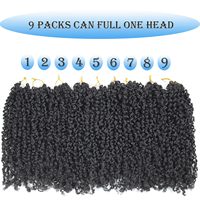 Extensions de cheveux synthétiques tressées pré-bouclées Yanky Twist de 8/10/12 pouces avec boucles, 30 mèches, pour tresses au crochet pour femmes