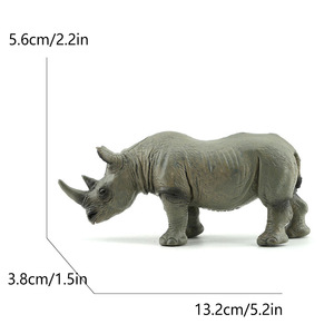 Modelo de vaca silvestre de simulación transfronteriza, búfalo, rinoceronte, <span class=keywords><strong>takin</strong></span>, vaca Simmental amarilla, PVC para ensamblaje y cognición infantil - Product Image 3