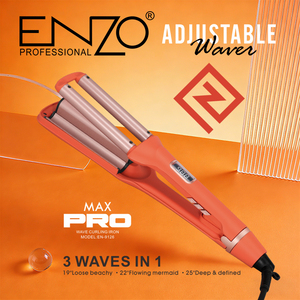<span class=keywords><strong>Fer</strong></span> à friser ENZO Deep Wave 19MM 22mm 25MM, <span class=keywords><strong>fer</strong></span> à friser à trois tubes, <span class=keywords><strong>fer</strong></span> à friser professionnel pour salon, baguette à friser en céramique - Product Image 3