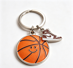 Basketball Shoe Metal Key Chain Enamel <b>Keyring</b> Sports Souvenir Bag <b>Charm</b> - Product Image 2